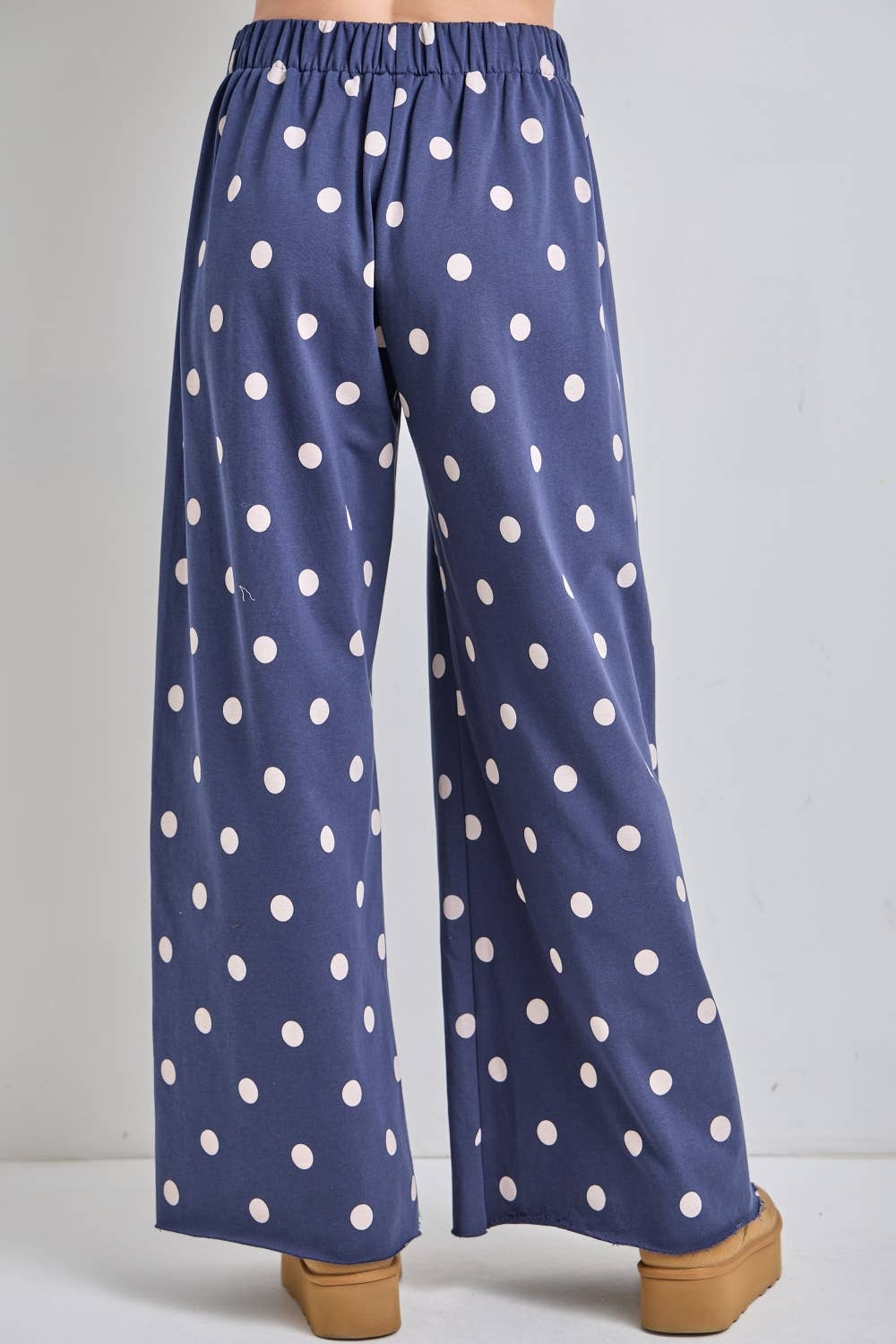PLUS  Polka Dot Print Wide-Leg  Lounge Pants