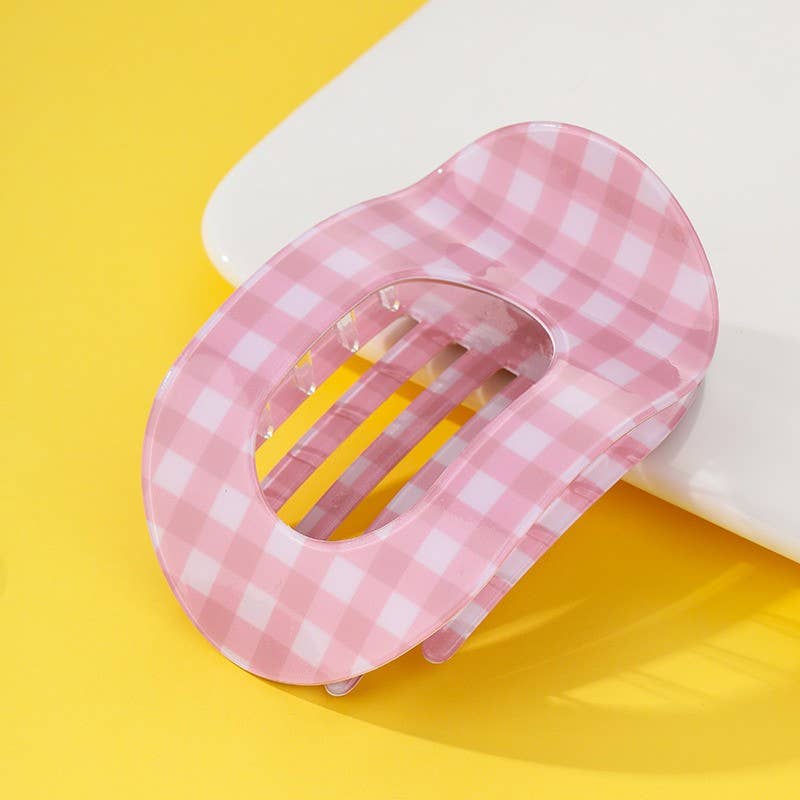 Jumbo Lay Flat Oval Hair Claw Clips Secure Styling