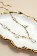 STAINLESS STEEL TARNISH FREE PEARL NECKLACE