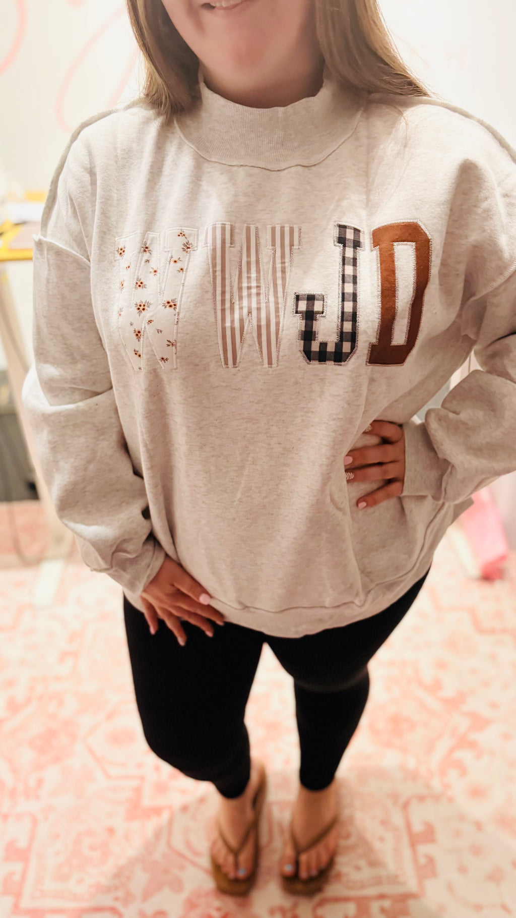 WWJD Embroidered Mock Neck Sweatshirt (S-4X)