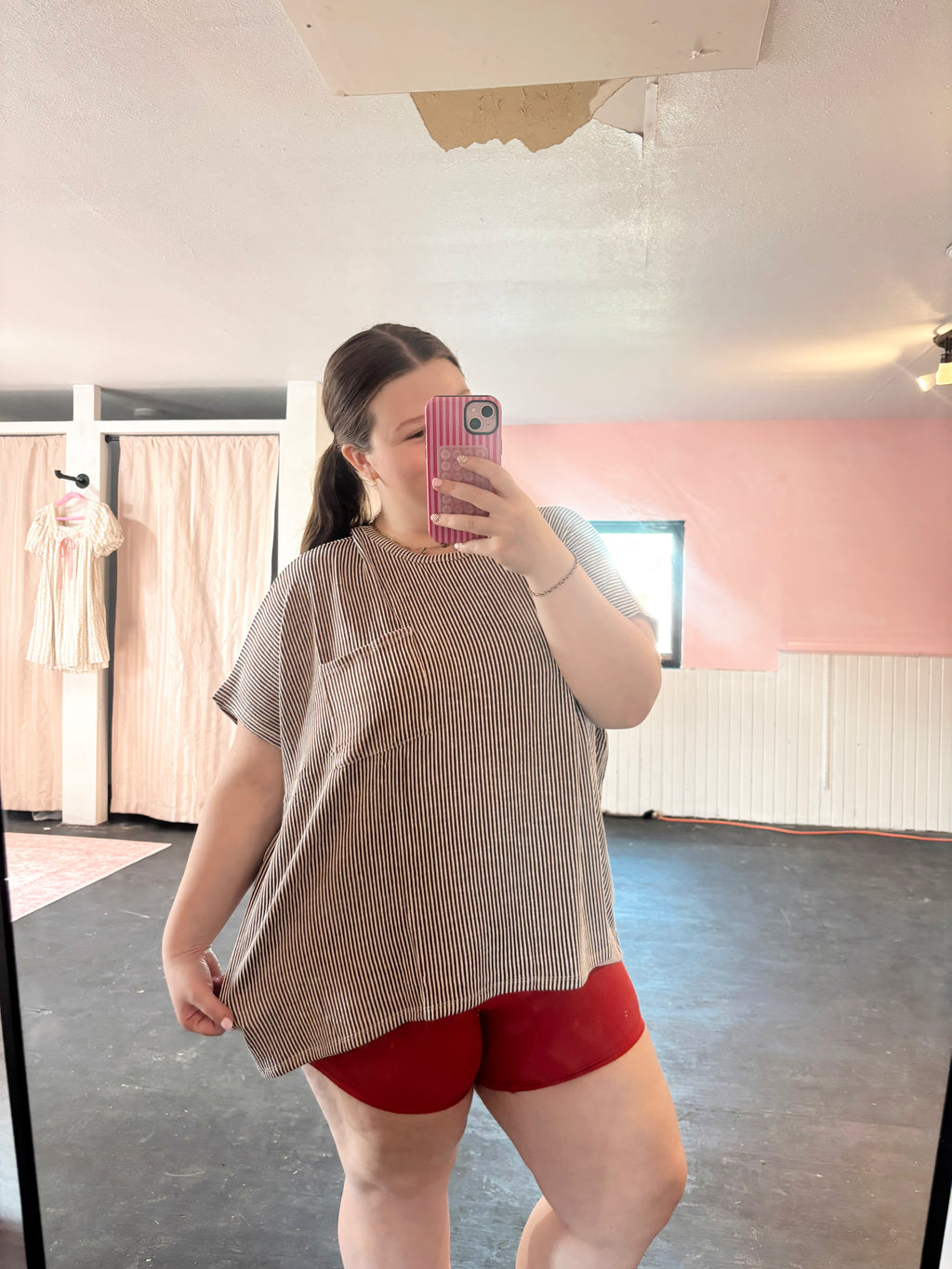 Corded Rib Oversized Short Sleeve Top Zenana