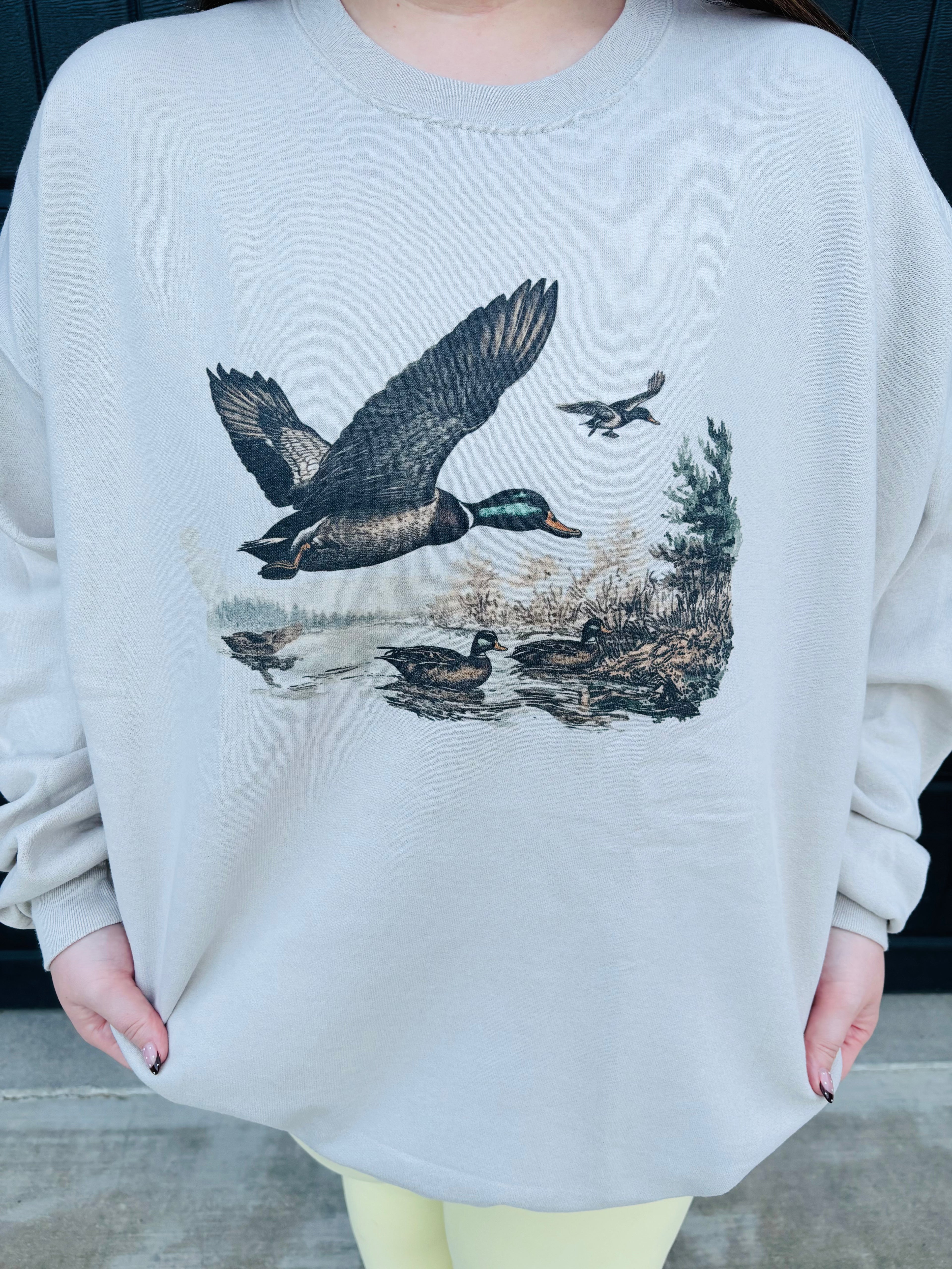 Flying Ducks Cream Sweatshirt