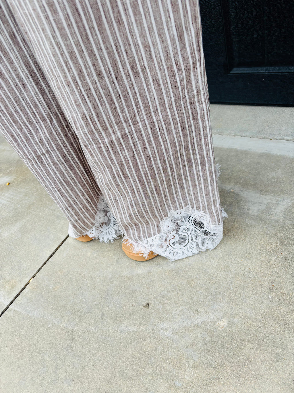 Lace-Trimmed Wide-Leg Pants S - 3XL