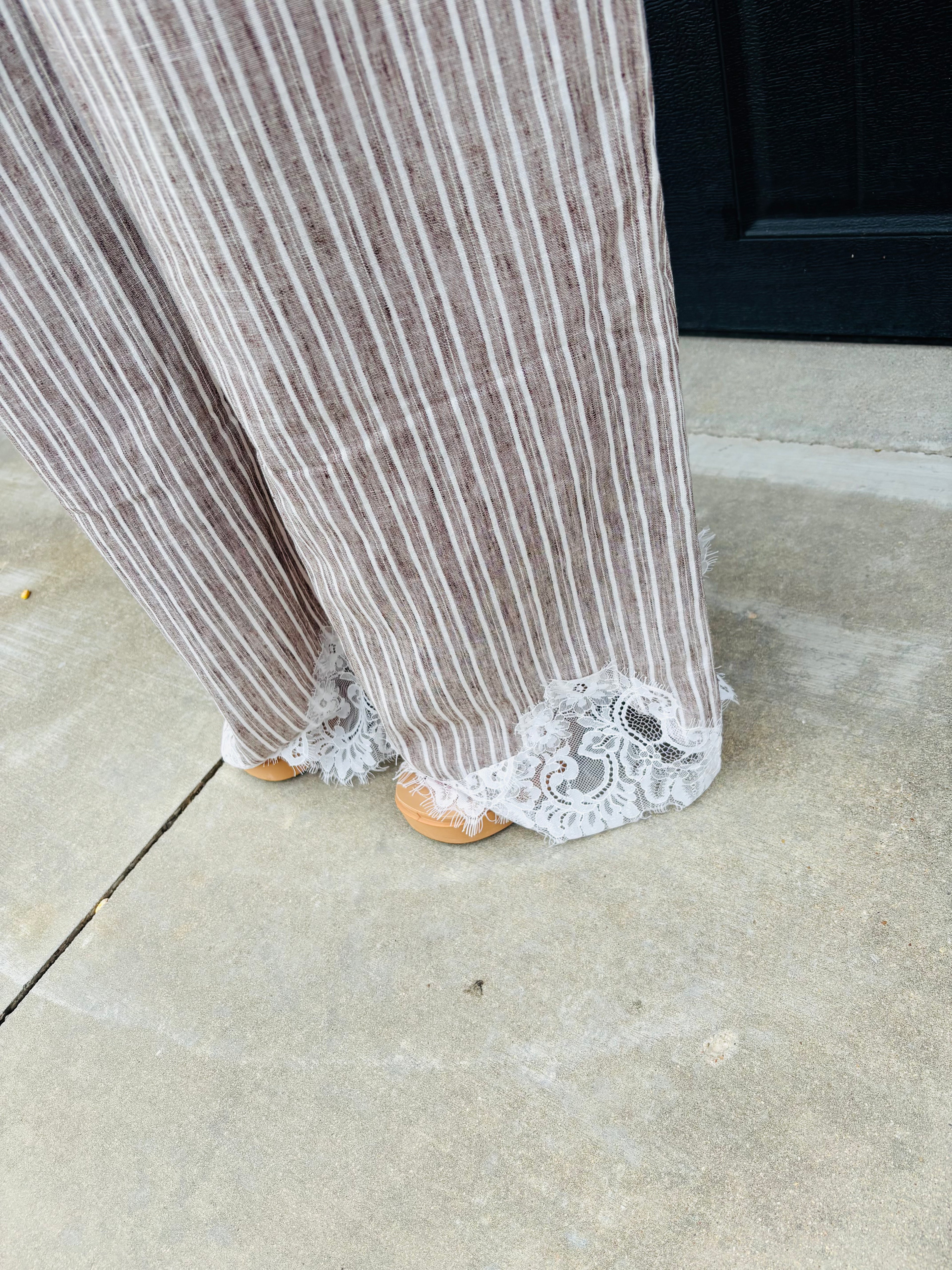 Lace-Trimmed Wide-Leg Pants S - 3XL