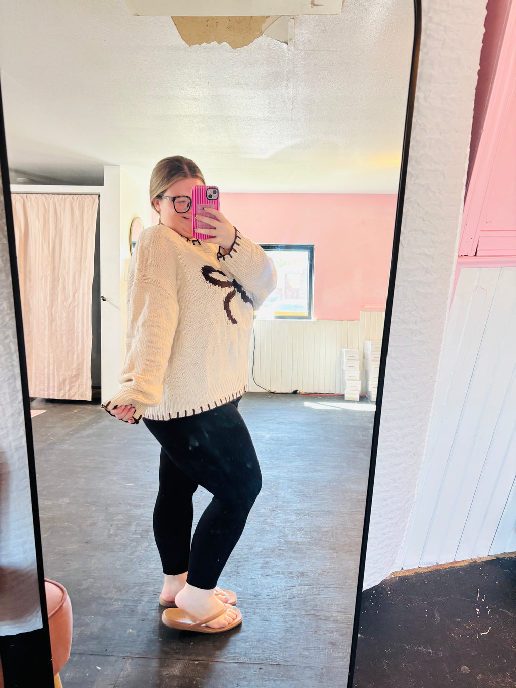 PLUS BIG BOW SWEATER
