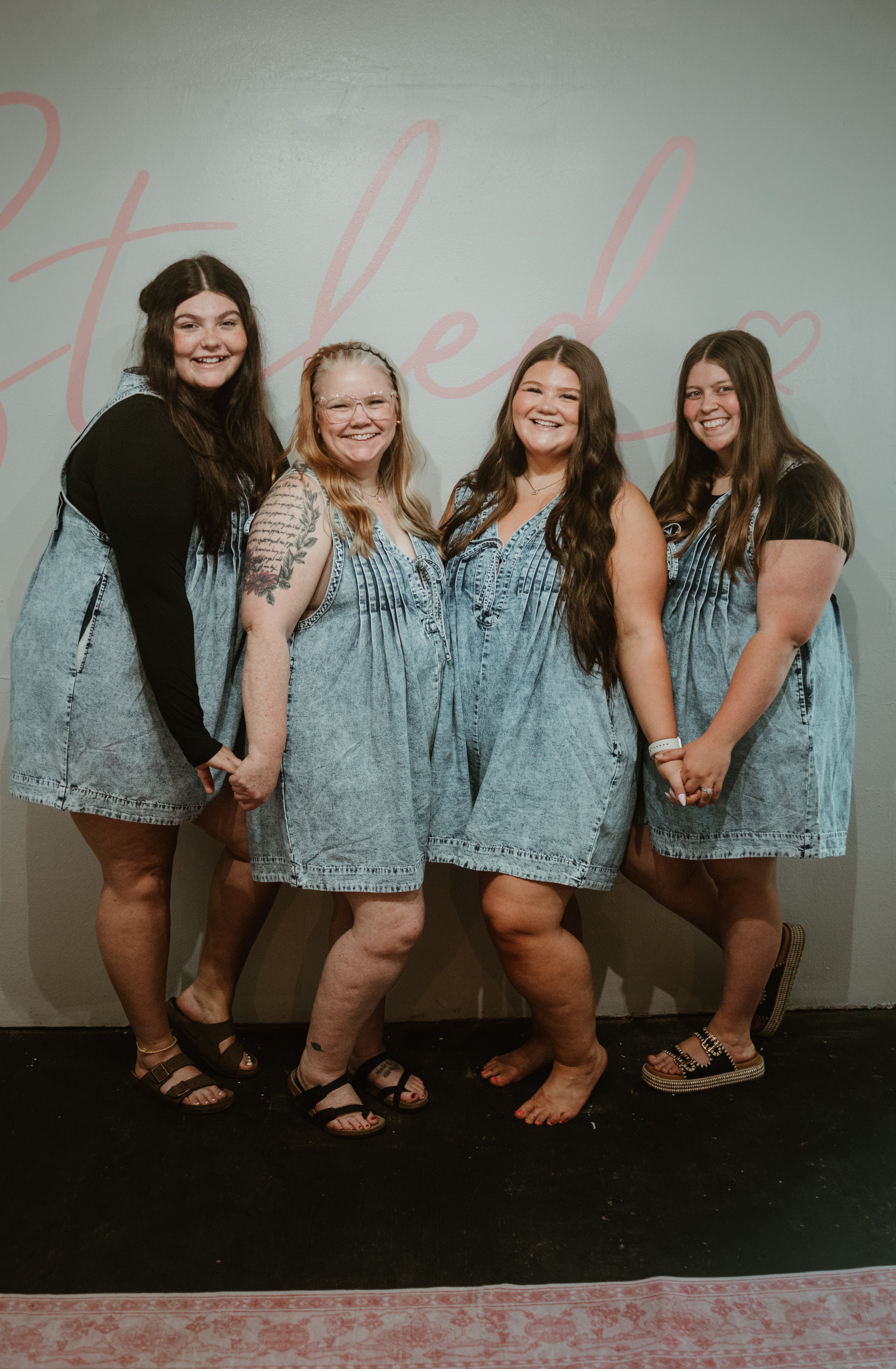 Plus Size V-Neck Sleeveless Denim Romper