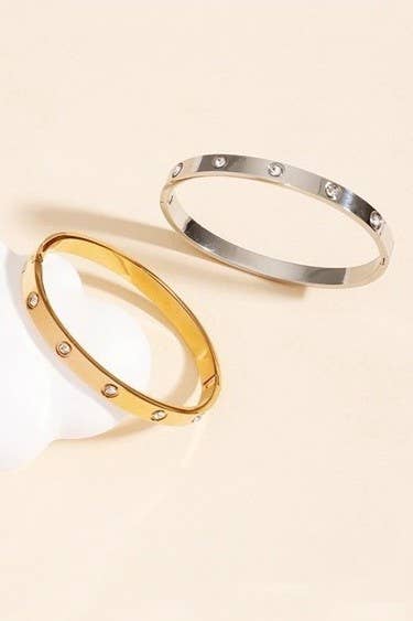 18K Waterproof Stainless Steel Bangle