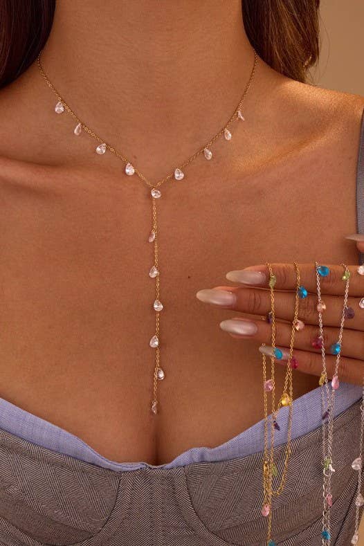 18K Gold Y Necklace