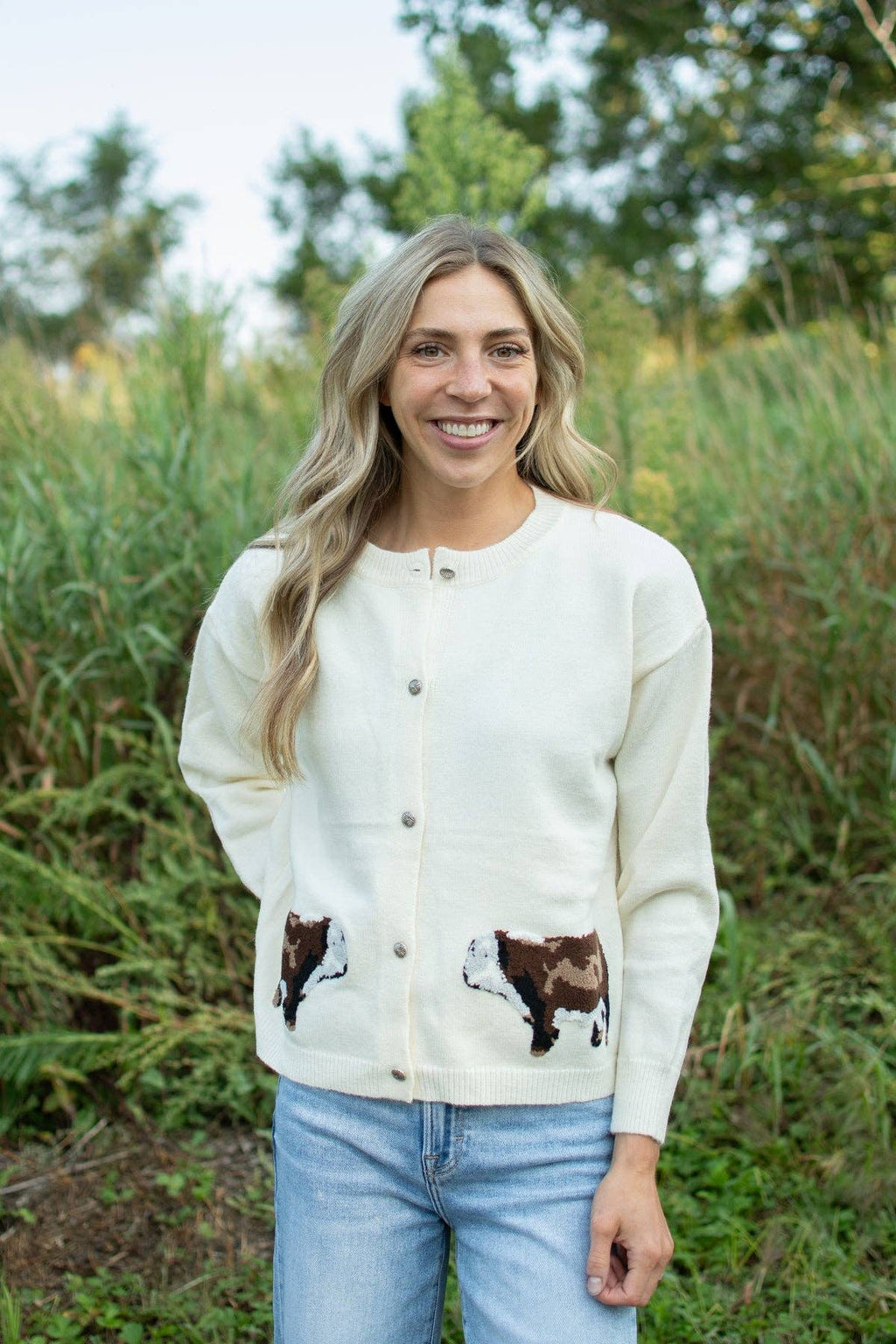 Hereford Cow Cardigan