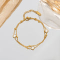 18K STAINLESS STEEL TARNISH FREE CLOVER BRACELET