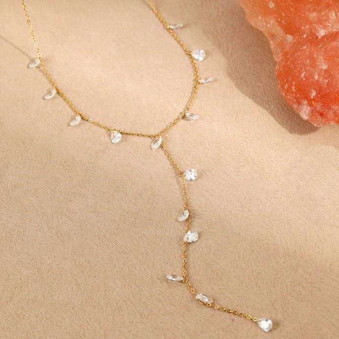 18K Gold Y Necklace